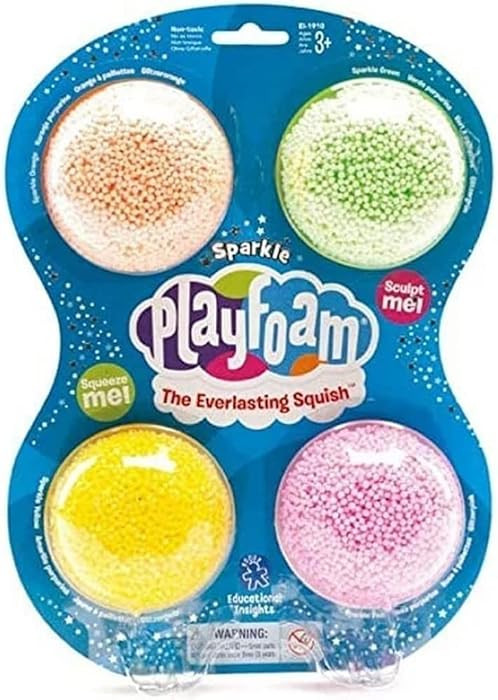 Educational Insights Playfoam Sparkle 4-Pack - Sensory Toys & Squishy Fidget Toys for Kids, Foam ... | Amazon (US)