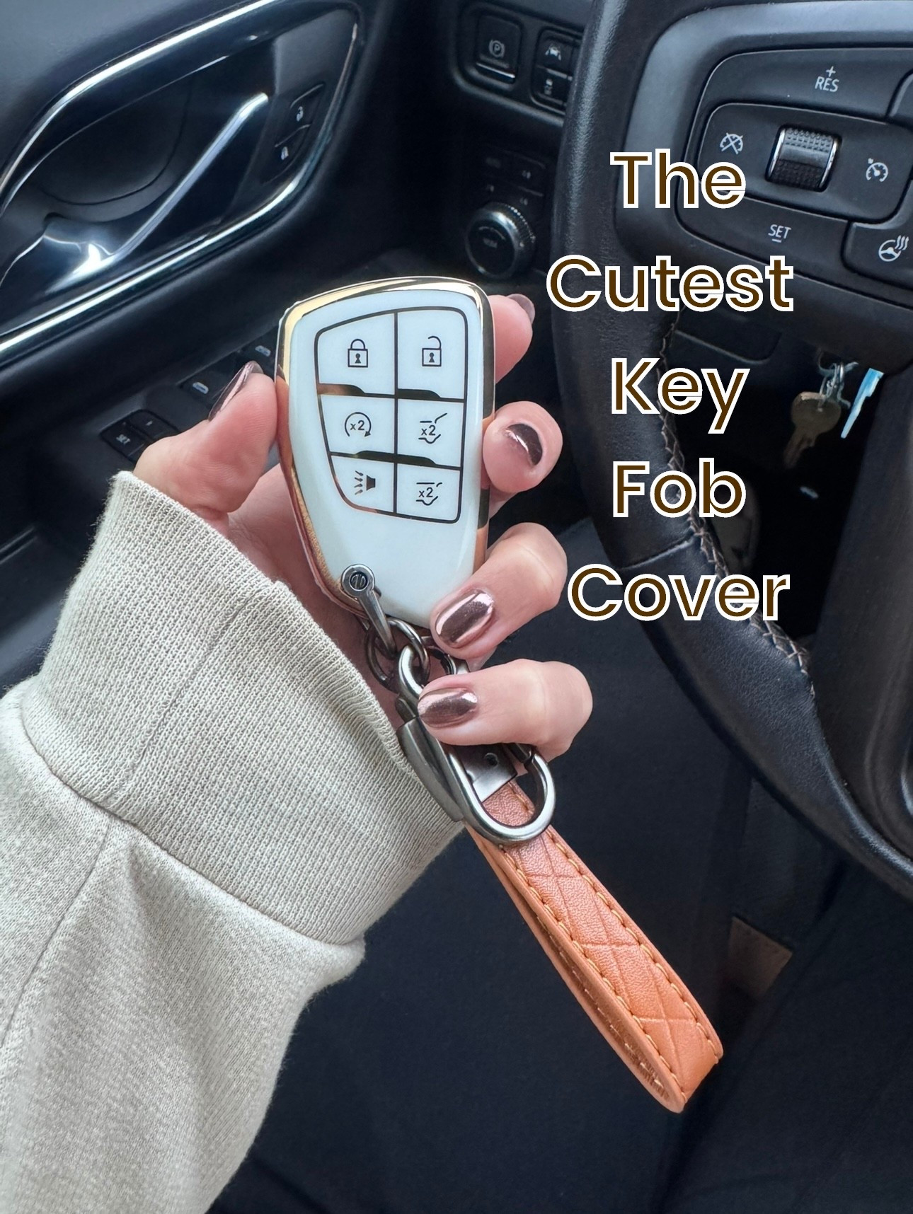 The classiest key fob cover to dress up those ugly boring keys 🤌🏼✨

Compatible with: Chevy/GMC—Tahoe Suburban Equinox Traverse Yukon Denali Terrain Buick Envision

See the listing for the full reviews!! ✨ 

#LTKHoliday #LTKGiftGuide #LTKTravel
