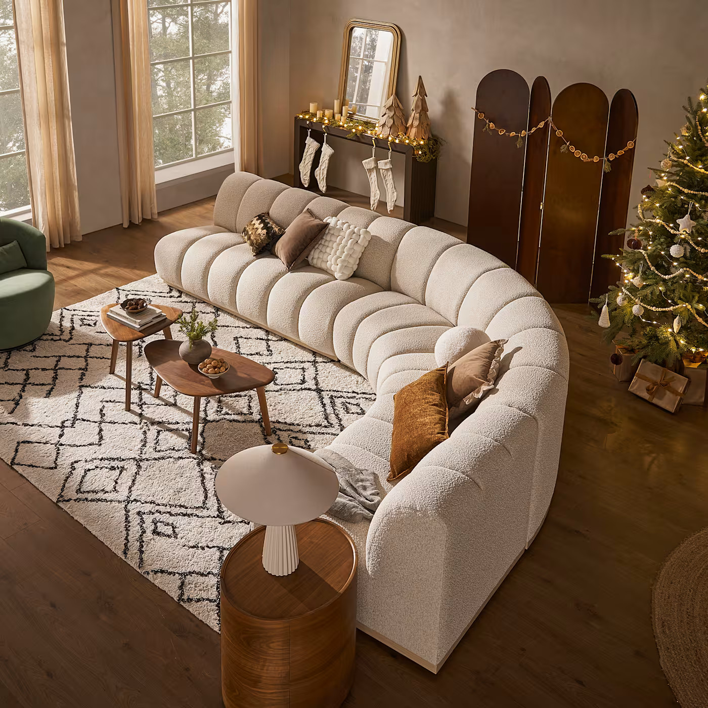 Marlow Performance Bouclé Chaise Sectional Sofa | Castlery US