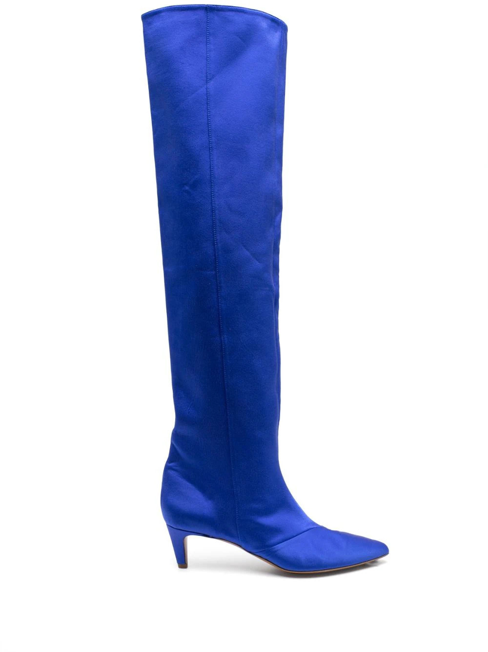 Forte Forte 70mm satin boots - Blue | Farfetch Global