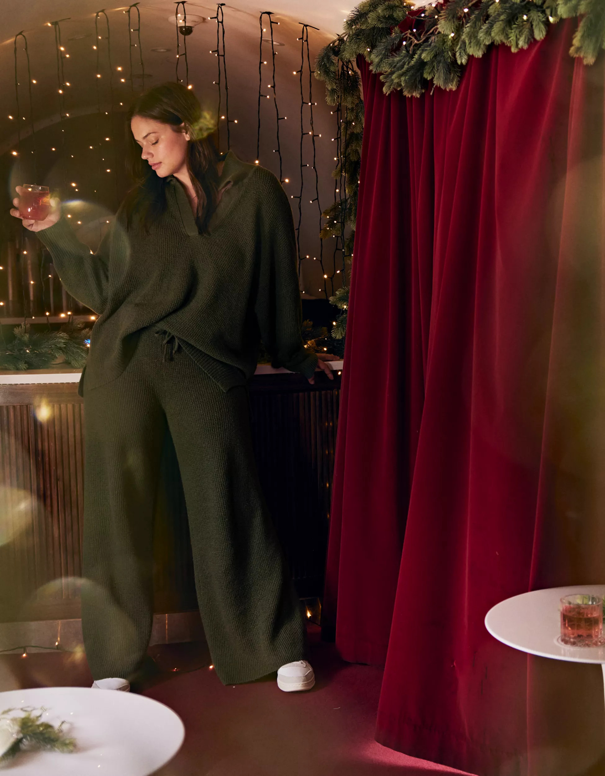 Aerie CozyUp Waffle Skater Pant | Aerie