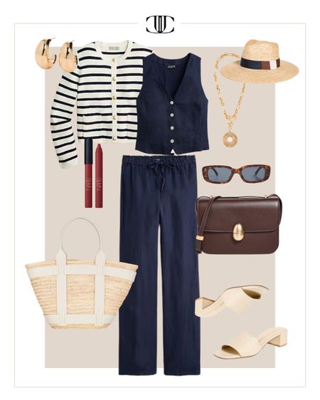 1 item 5 different ways! I’m using this great lady jacket to style 5 different looks today.  This is a classic capsule wardrobe piece that you’ll constantly use.

Linen vest, cardigan, lady jacket, sun hat, crossbody bag, sunglasses, linen pants, summer outfit, casual outfit, travel outfit, two piece outfit 

#LTKshoecrush #LTKstyletip #LTKover40