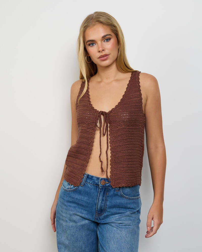 Anastasia Crochet Tie Up Cami Top | City Beach