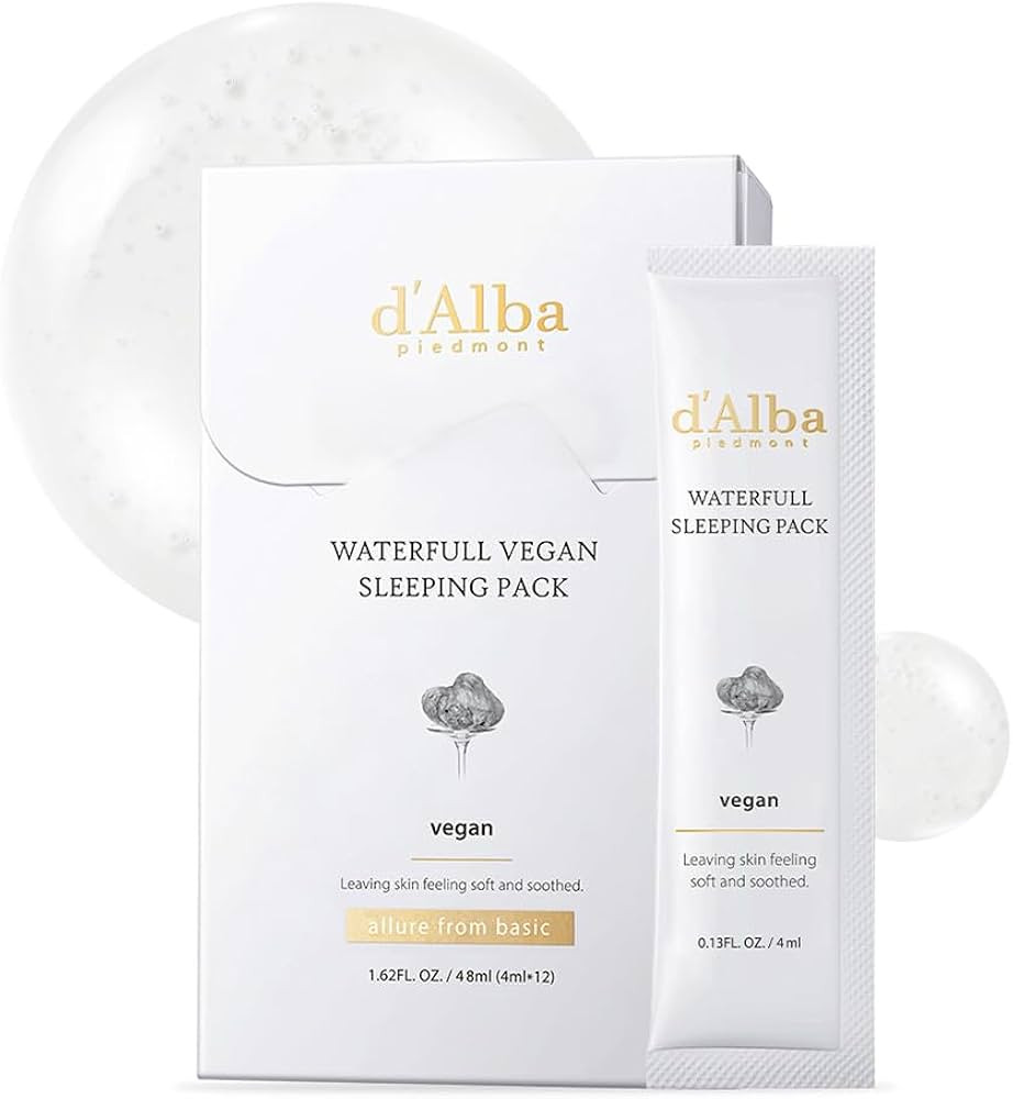 d'alba Piedmont Italian White Truffle Waterfull Vegan Sleeping Pack, Non Wash-off Overnight Face ... | Amazon (US)