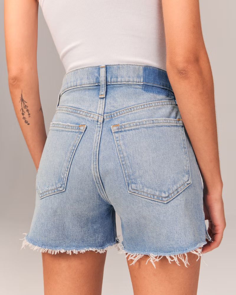 Women's High Rise 4 Inch Mom Shorts | Women's Bottoms | Abercrombie.com | Abercrombie & Fitch (US)