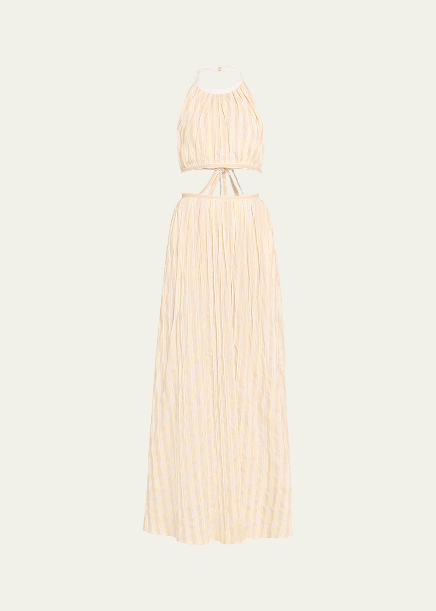 Chloe x High Summer Striped Poplin Maxi Dress with Cutout Detail | Bergdorf Goodman