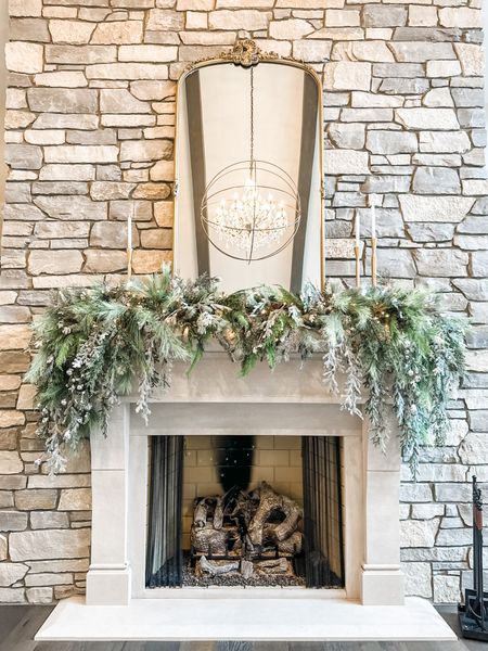 Get you mantel holiday ready with a gorgeous garland.  You can add extra greenery picks to any garland to give it more interest.🎄

#LTKHoliday #LTKhome #LTKSeasonal
