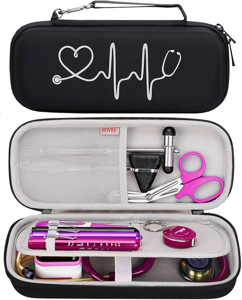 BOVKE Hard Stethoscope Case for 3M Littmann Classic III, Lightweight II S.E, Cardiology IV Diagno... | Amazon (US)