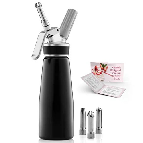 Professional Whipped-Cream Dispenser - 3 Various Stainless Culinary Decorating Nozzles And 1 Brus... | Walmart (US)