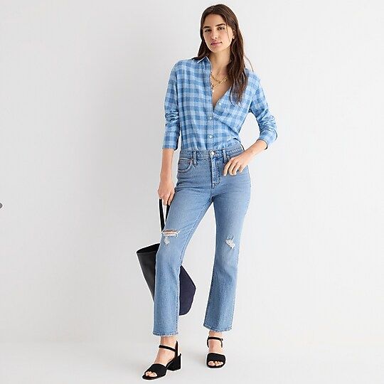 9'' demi-boot crop jean in Rocky Shore wash | J.Crew US