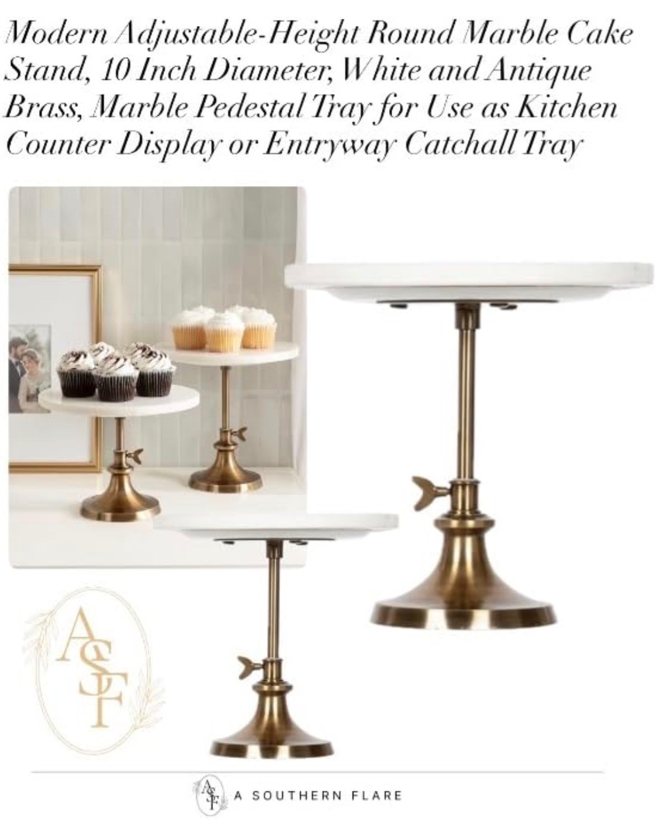 Stylish and versatile, this cake stand is perfect for any occasion. Great for displaying treats or even serving as an entryway tray. #HomeDecor #CakeStand/Party Supplies/ display Stand