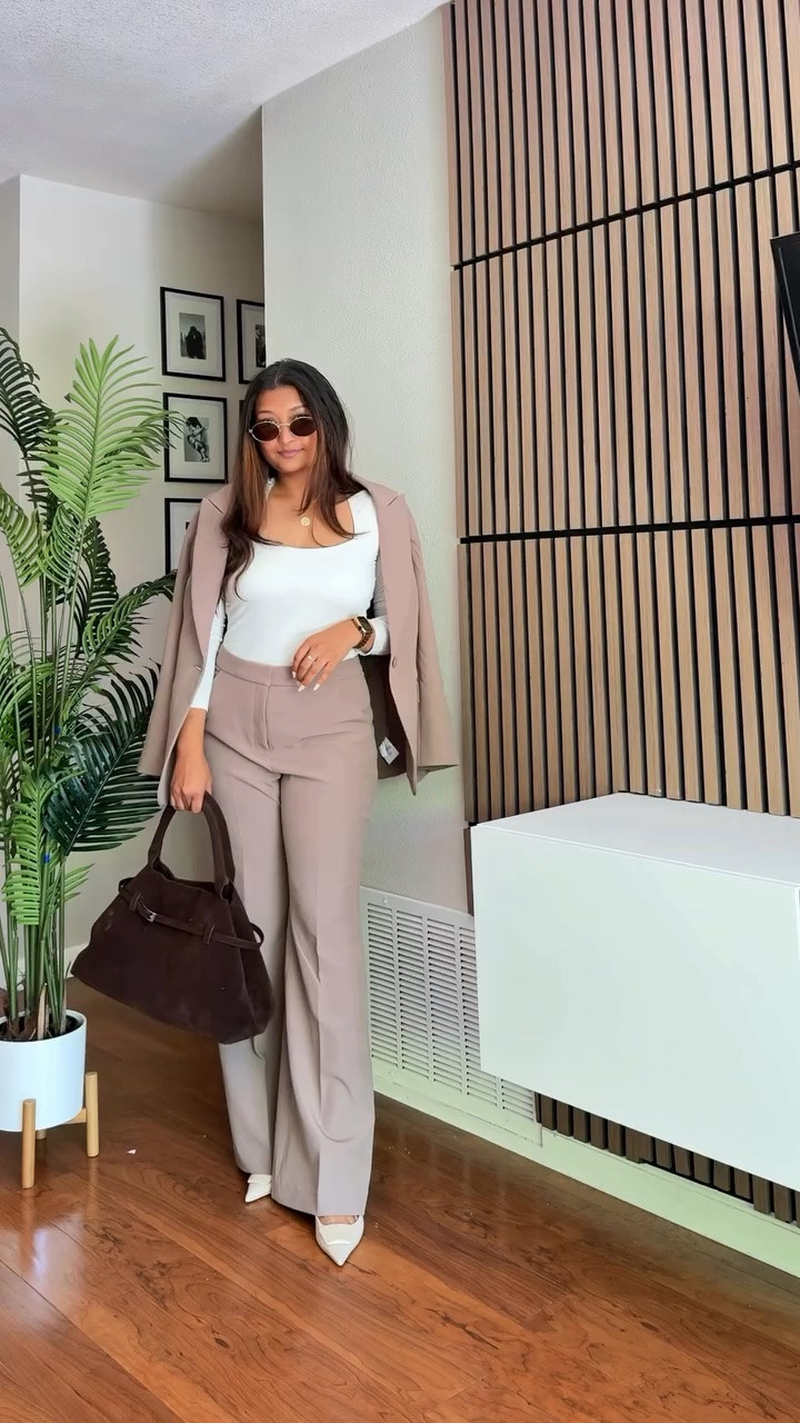 Power pantsuit energy 🤍 Tailored, effortless, and made to move with you from work to date night.

@express
#DressToExpress #gifted