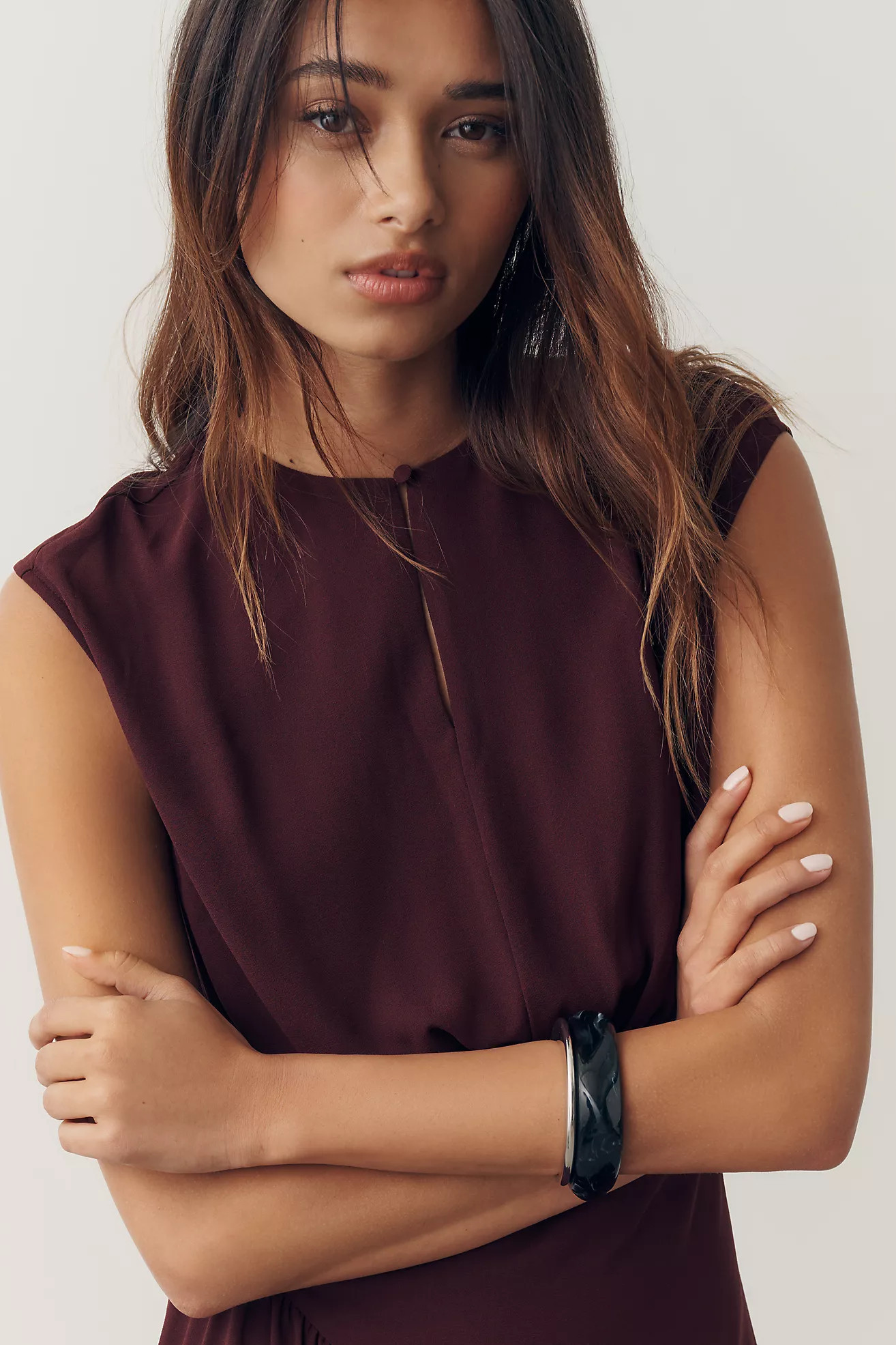 By Anthropologie Waisted Cap-Sleeve Dress | Anthropologie (US)