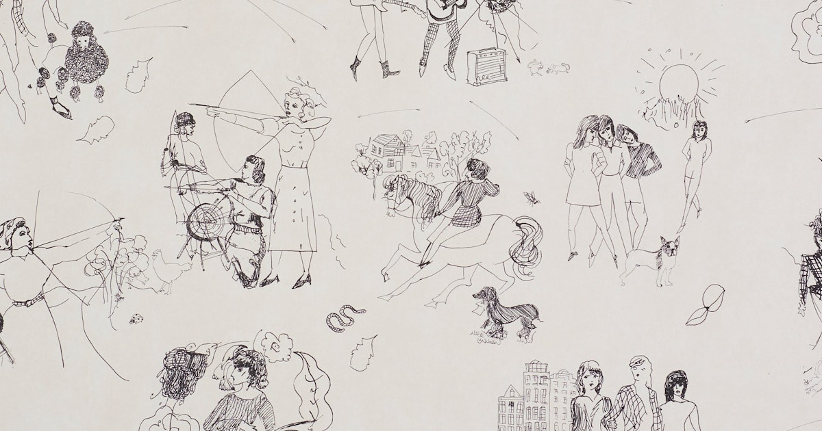 Parchment Wallcoverings | TOILE DE FEMMES | Backdrop