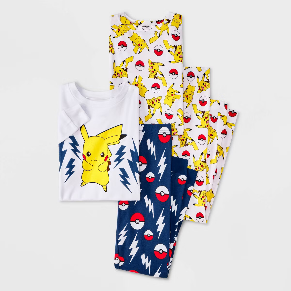 Boys' 4pc Pikachu Long Sleeve Pajama Set - Navy Blue | Target