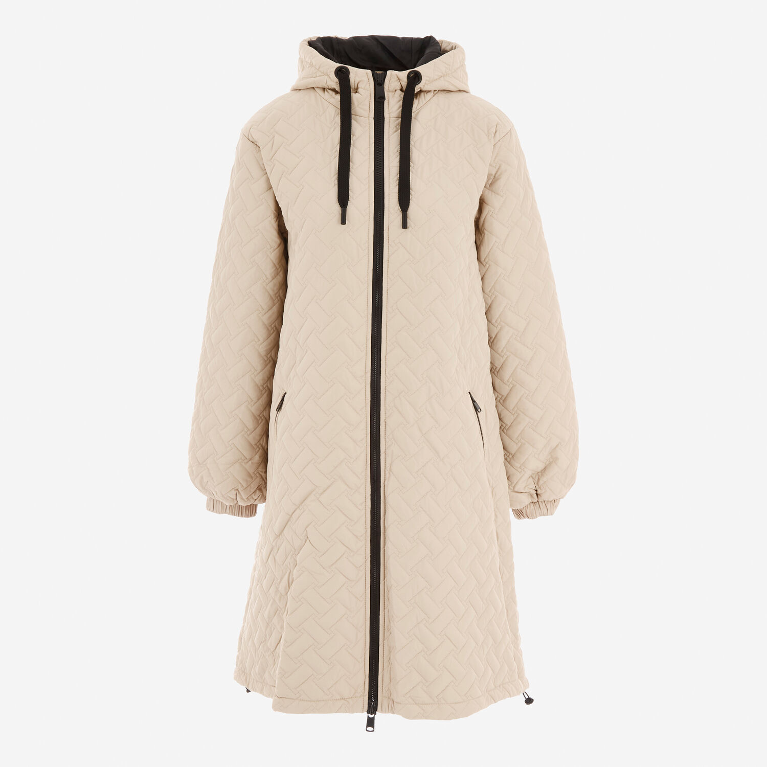 Cream Quilt Fenta Long Coat | TK Maxx