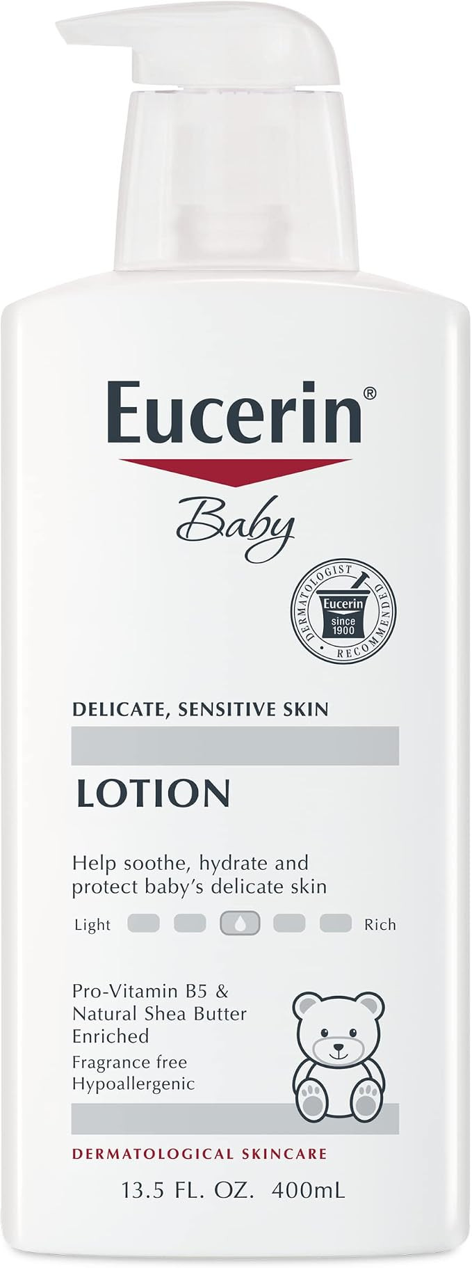 Eucerin Baby Body Lotion, Fragrance Free Baby Lotion, 13.5 Fl Oz Pump Bottle | Amazon (US)