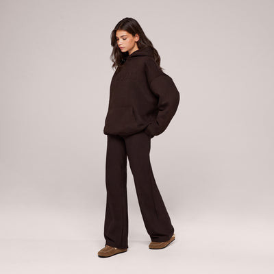 Winter Wide Leg Trousers - Espresso Brown | LOVALL