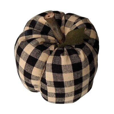 Fall Decor Fabric Pumpkin Black Check Stuffed Primitive Halloween Medium 6 x 4"  | eBay | eBay US