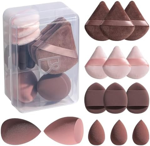Makeup Sponge Set BS-MALLTriangle Puff 14 Pcs for Liquid, Cream, and Powder, Multi-colored Makeup... | Amazon (US)
