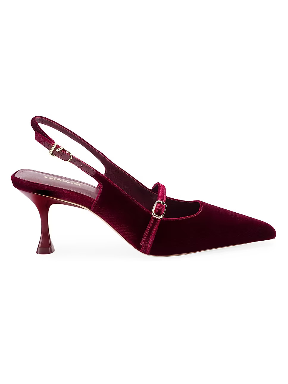 Larroudé Ines 60MM Velvet Slingback Pumps | Saks Fifth Avenue