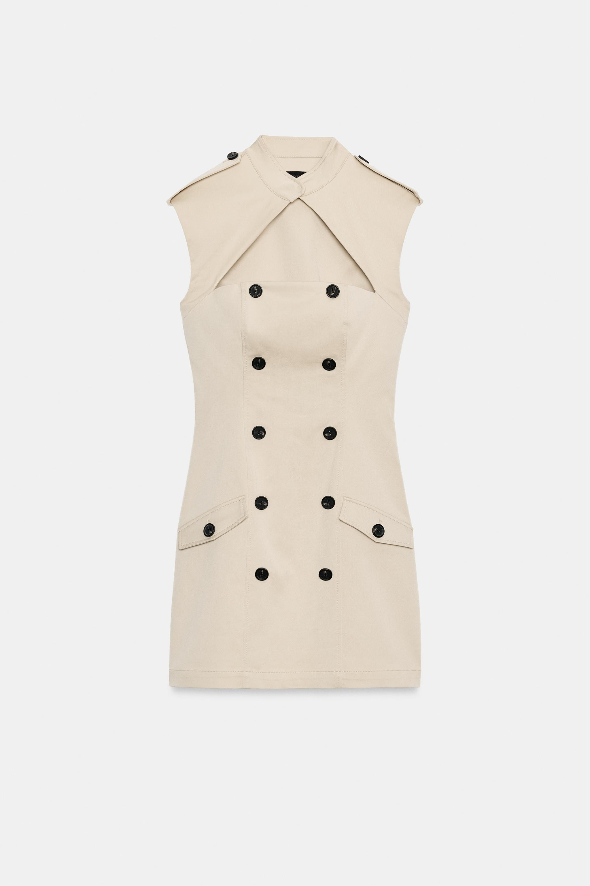 TRENCH MINI DRESS WITH SLIT | Zara US