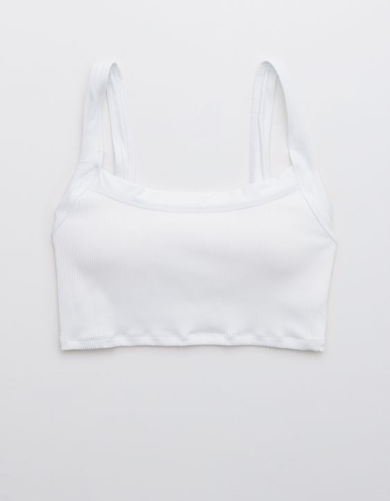 Aerie Ribbed Mix Longline Scoop Bikini Top | American Eagle Outfitters (US & CA)