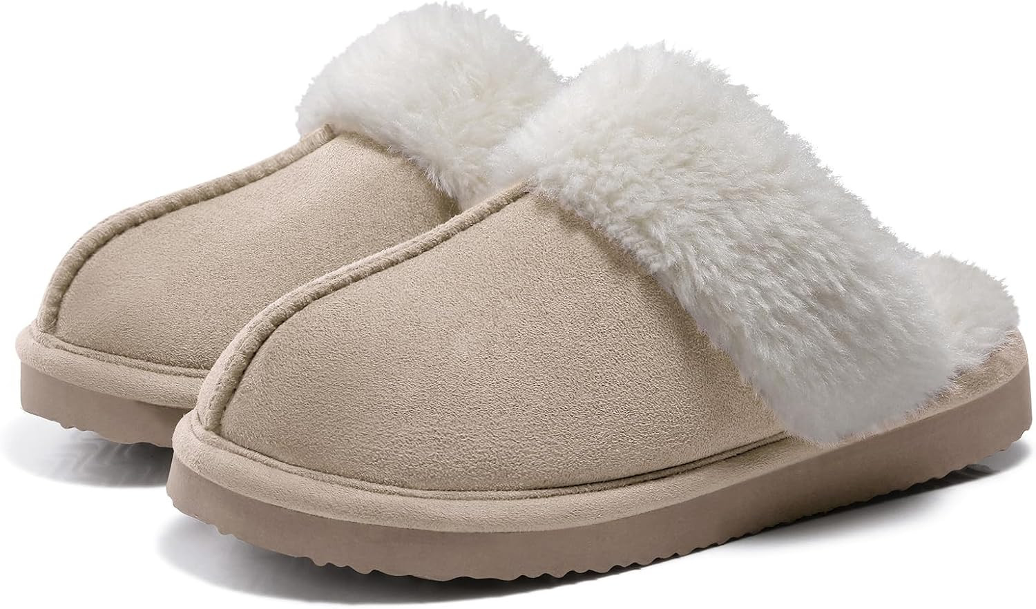 Fuzzy Memory Foam Slippers for Women Indoor Outdoor House Shoes | Amazon (US)
