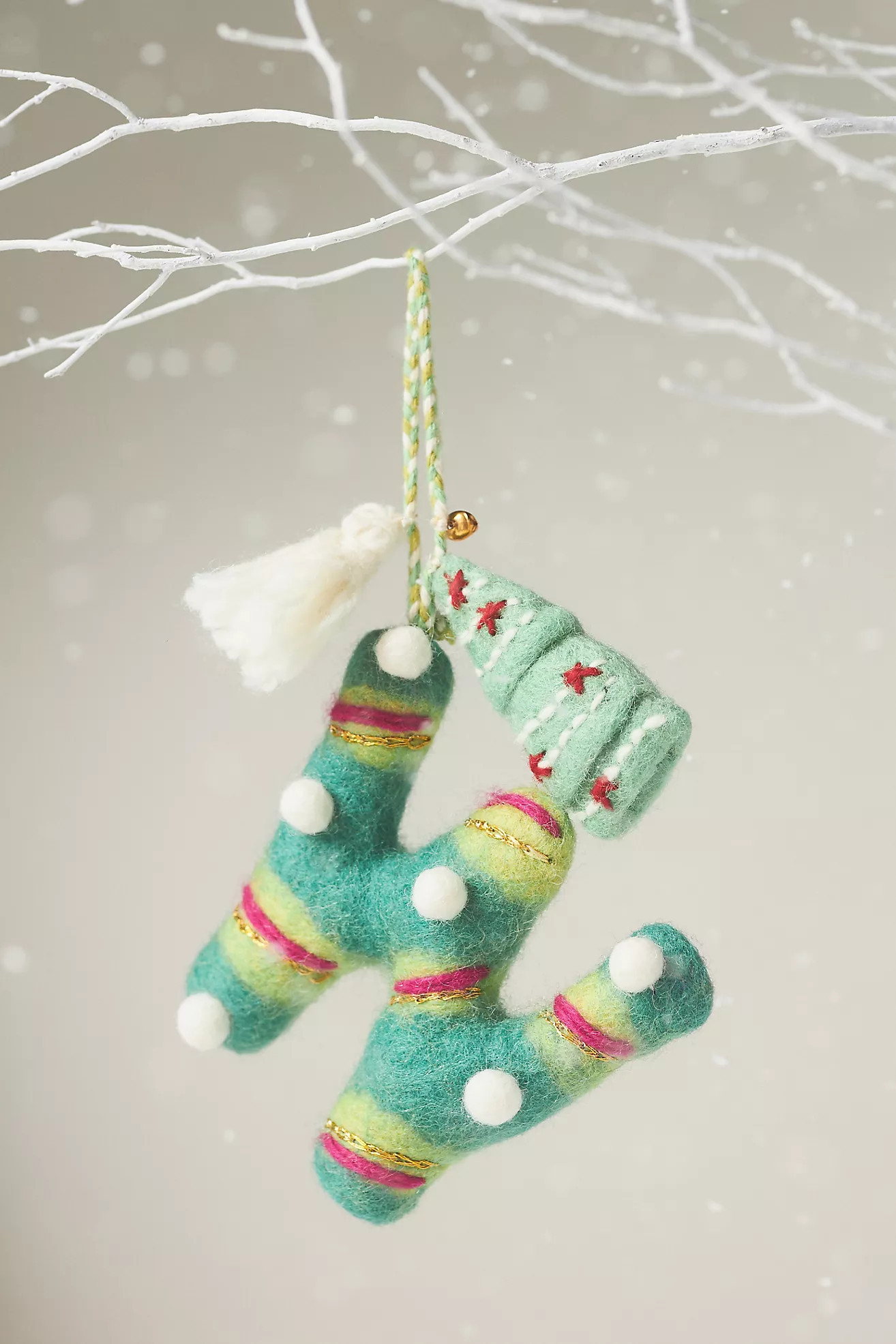 Jolly Monogram Ornament | Anthropologie (US)