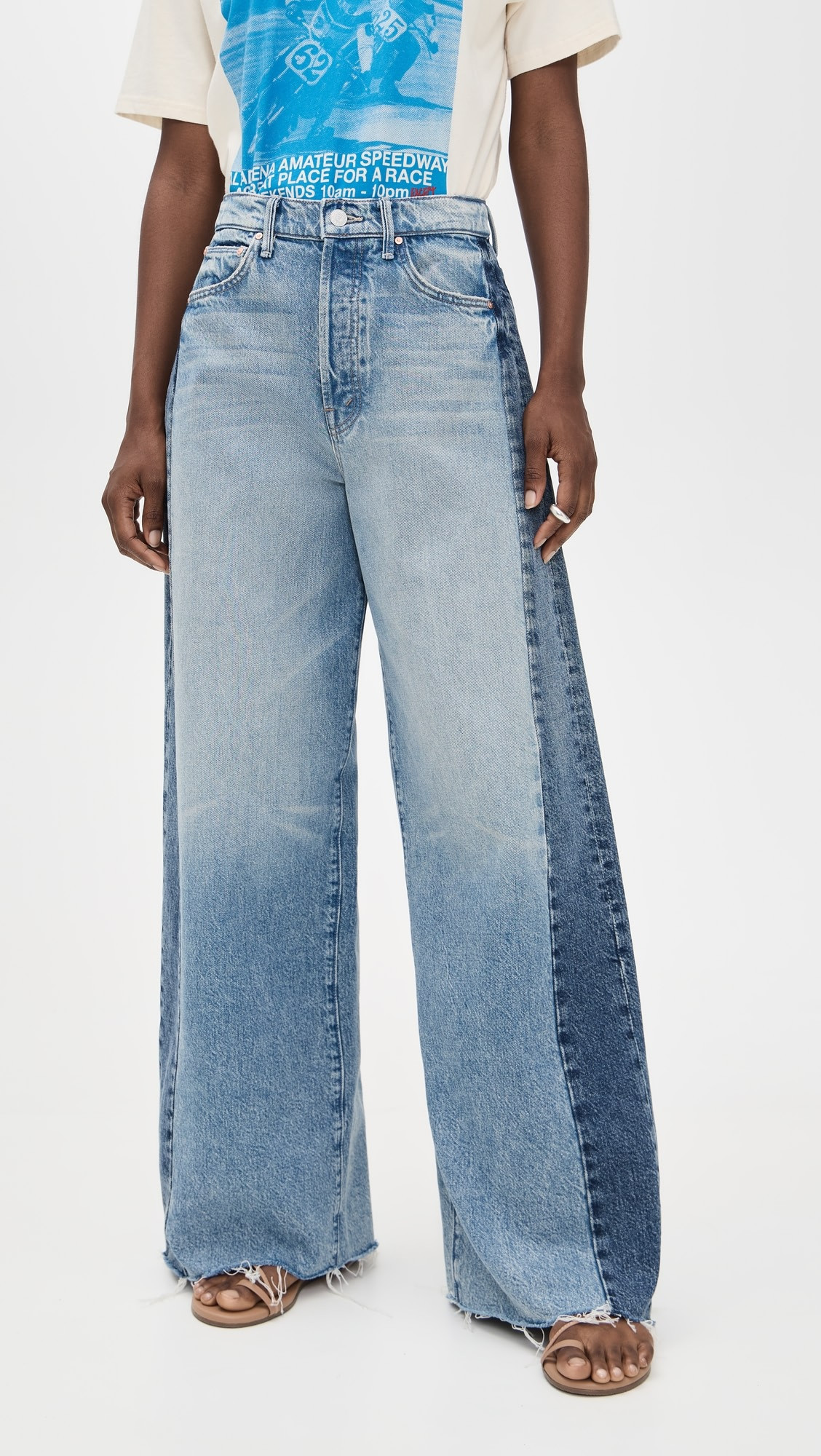Pipe-Dream Button Sneak Fray Jeans | Shopbop