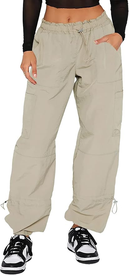 Y2K Cargo Pants Women Baggy - Parachute Pants for Women | Amazon (US)