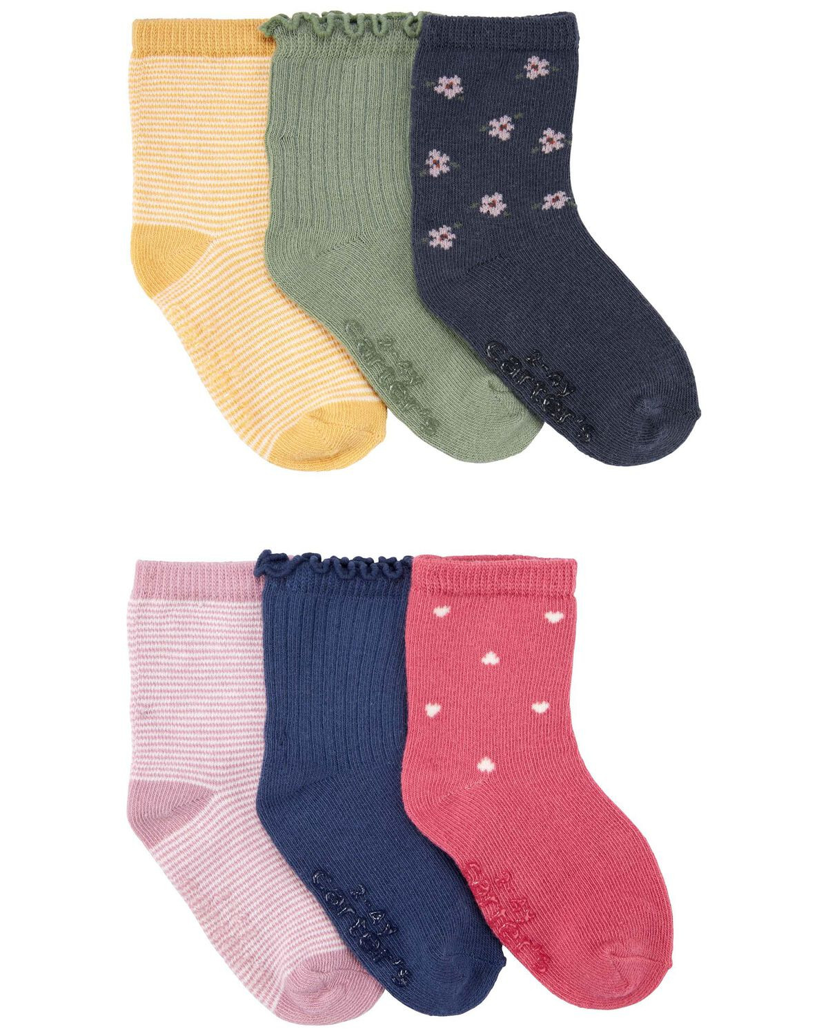 Toddler 6-Pack Crew Socks - Carter's | Carter's | Carter's Inc