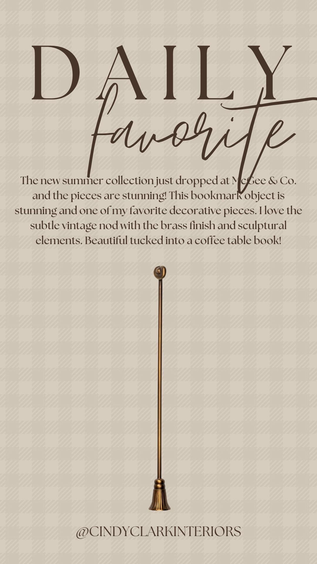 The new summer collection just dropped at McGee & Co. and the pieces are stunning! This bookmark object is stunning and one of my favorite decorative pieces. I love the subtle vintage nod with the brass finish and sculptural elements. Beautiful tucked into a coffee table book!

#LTKHome