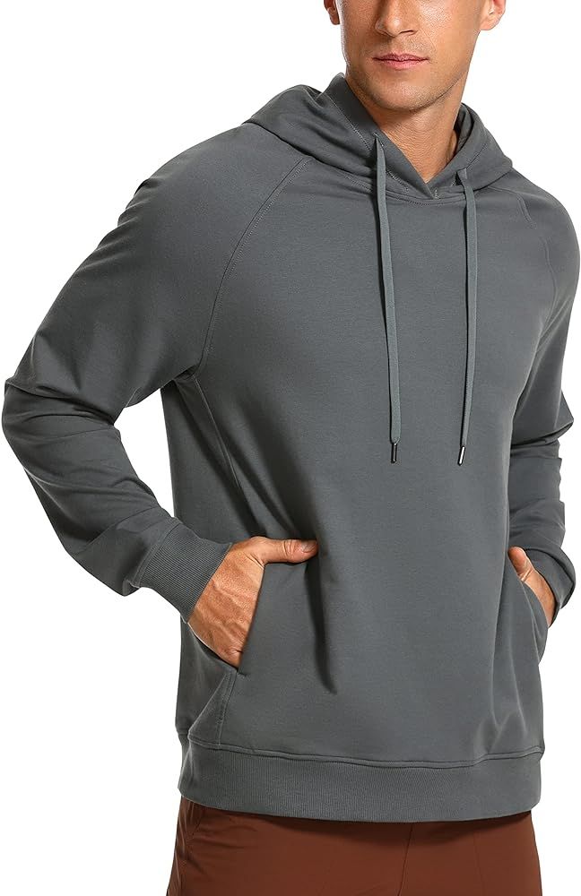CRZ YOGA Hoodies for Men French Terry Hooded Sweatshirts Workout Athletic Casual Pullover Hoodie ... | Amazon (US)