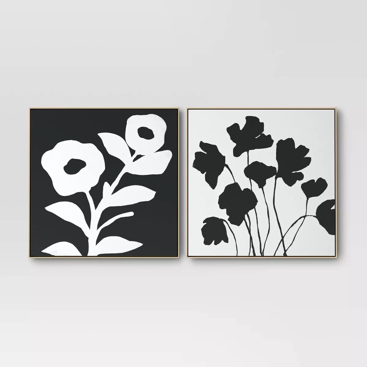 2pk 24" x 24" Floral Framed Wall Canvases - Threshold™ | Target