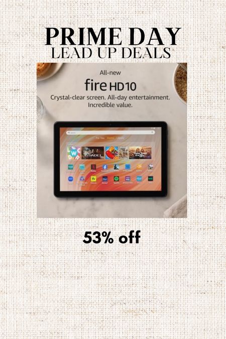 53% off firehd10 tablet, Amazon fire tablet sale. Prime day lead up deals, Amazon deals 

#LTKSaleAlert #LTKSummerSales
