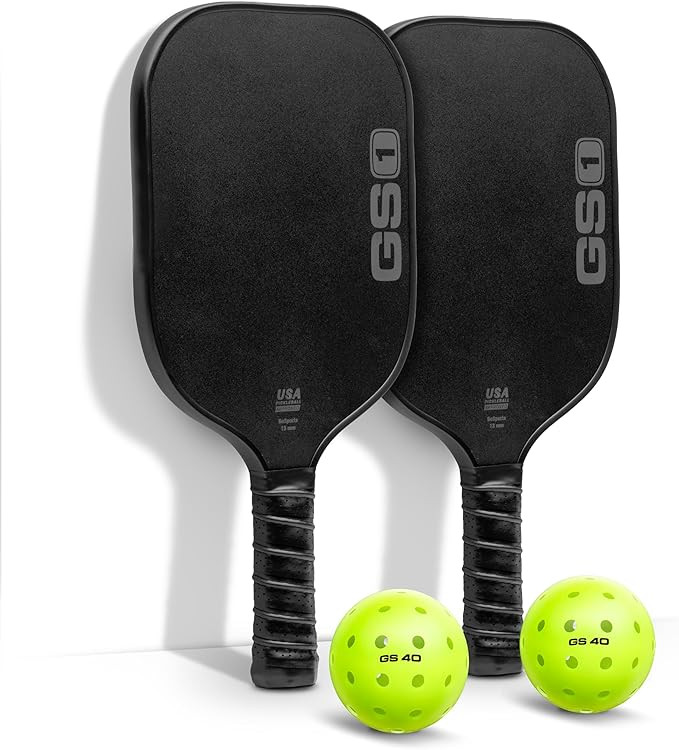 GoSports GS1 Pickleball Paddles Set of 2 with 2 Pickleballs - USAPA Approved Fiberglass Picklebal... | Amazon (US)