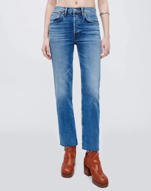 Extra Stretch High Rise Stove Pipe - Indigo Storm | RE/DONE