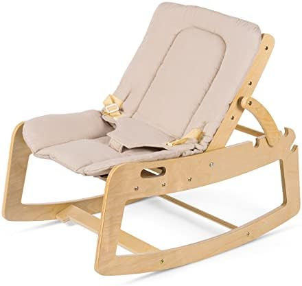 Infant to Toddler Rocker, 4-in-1 Convertible Bouncer for Babies with Handrail Hole, Wooden Baby R... | Amazon (US)