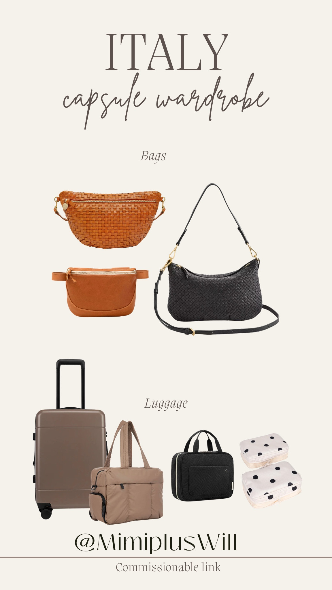 What I used for vacation! 
Purses, belt bags and luggage!! 



#LTKTravel #LTKItBag #LTKStyleTip