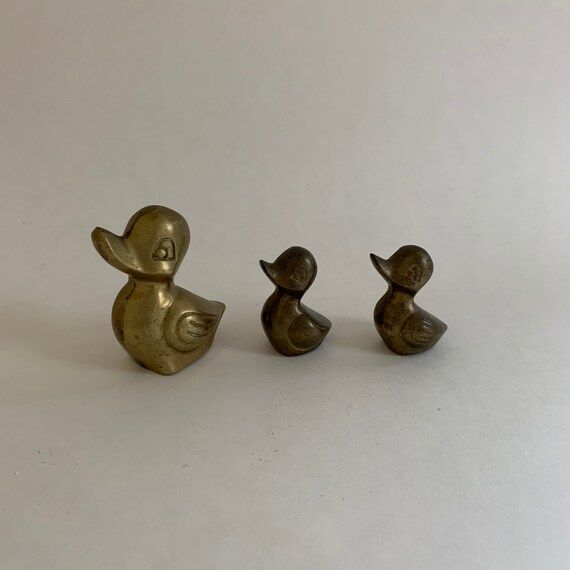 Vintage Brass Duck Family. Mama Duck. Ducklings. Lot of 3. | Etsy (US)