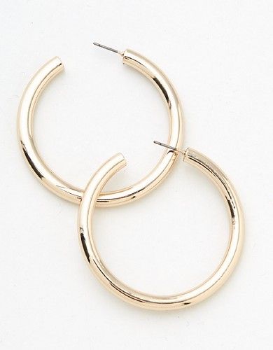 AEO Large Gold Hoop Earring | American Eagle Outfitters (US & CA)