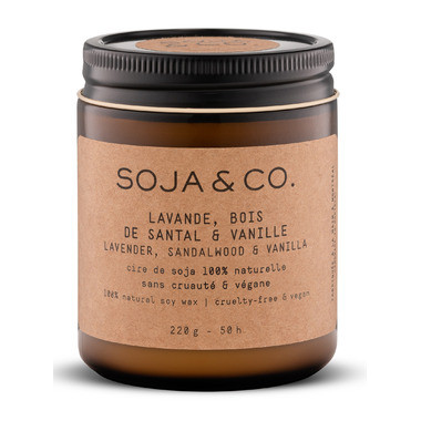 SOJA&CO. Soy Wax Candle Lavender, Sandalwood & Vanilla | Well.ca