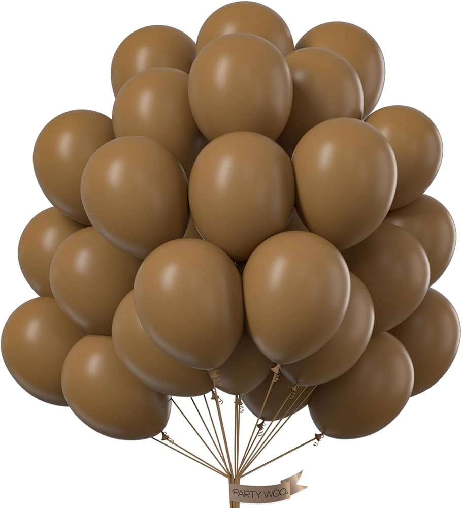 PartyWoo Coffee Brown Balloons, 50 pcs 12 Inch Boho Brown Balloons, Dark Brown Balloons for Ballo... | Amazon (CA)