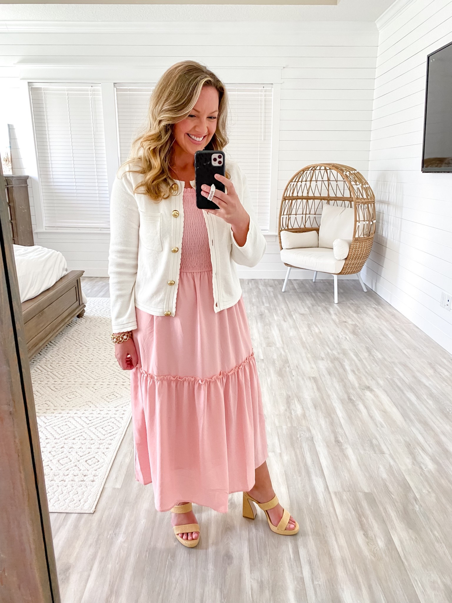 🌸Spring Church Outfit | Church OOTD
The perfect spring church outfit! This pale pink dress, cream cardigan with gold buttons, and straw accessories give such an elegant yet effortless look for Easter Sunday, brunch, or any spring gathering. 🌷

I love how feminine and timeless this outfit feels—perfect for a polished yet comfortable look! 

 I am 5'5" Size 8 Wearing Size Medium

🌷☀️🌷☀️🌷☀️🌷☀️🌷☀️🌷☀️🌷☀️




#SpringStyle #SundayBest #ChurchOutfit #EasterOutfit #FeminineFashion #PreppyStyle #ClassicWardrobe #AmazonFashion #LTKSpring #MidSizeFashion #ChicOnABudget
#SpringFashion #SundayBest #ChurchOutfit #EasterSundayStyle #FeminineStyle #PreppyFashion #ClassicStyle #AmazonFinds #ChicOnABudget #LTKSpring #MidSizeStyle 

 #LTKSeasonal #LTKMidsize #LTKFindsUnder50