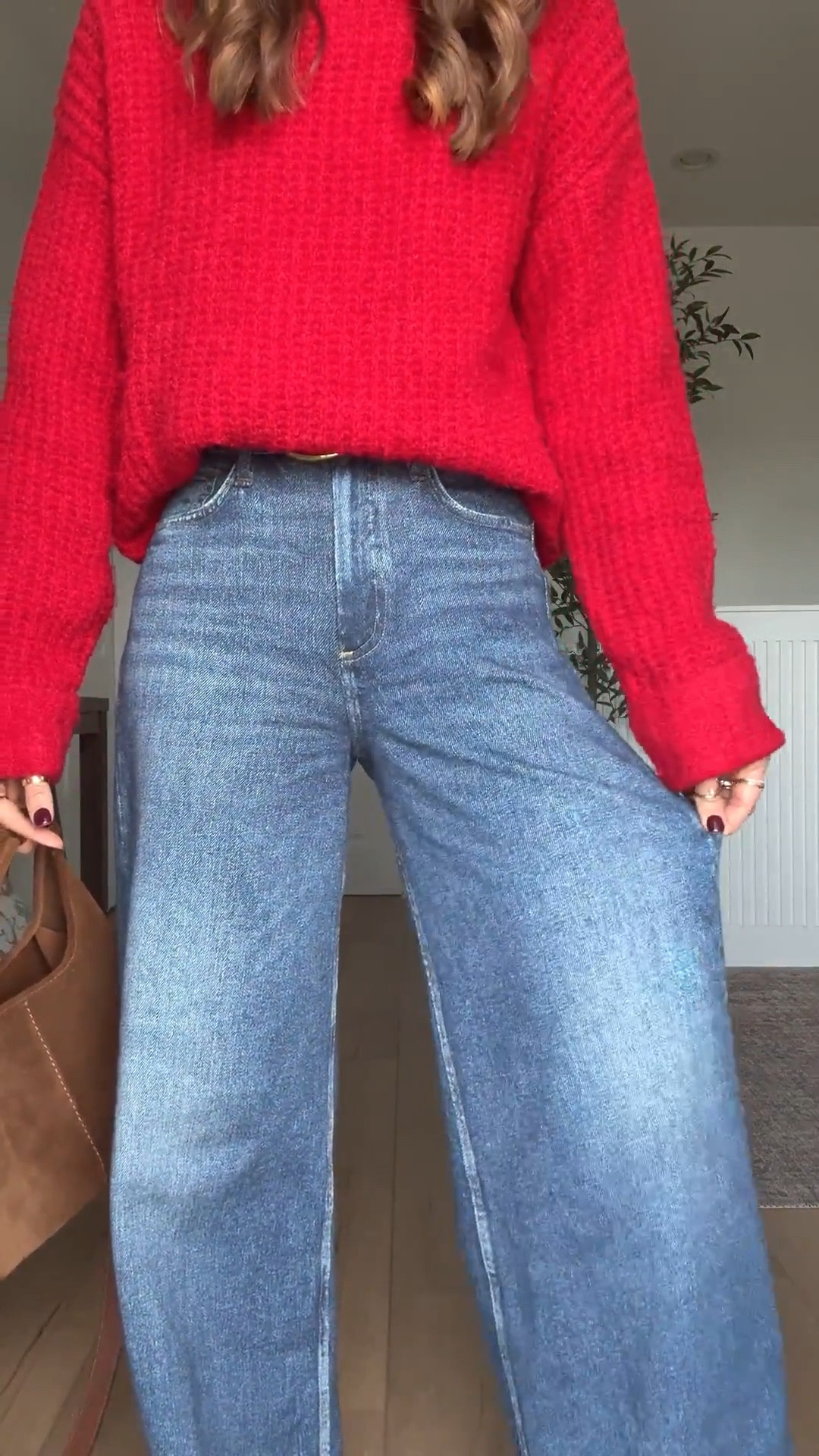 Target red sweater in XXS. Christmas sweater. Rag & Bone Miramar ankle sweatpants jeans in 23 (it’s recommended to size down 1 in these). Gucci horsebit ballet flats are TTS. Winter outfit. Winter style. Holiday party. Christmas party. 

#LTKGiftGuide #LTKSeasonal #LTKPetite