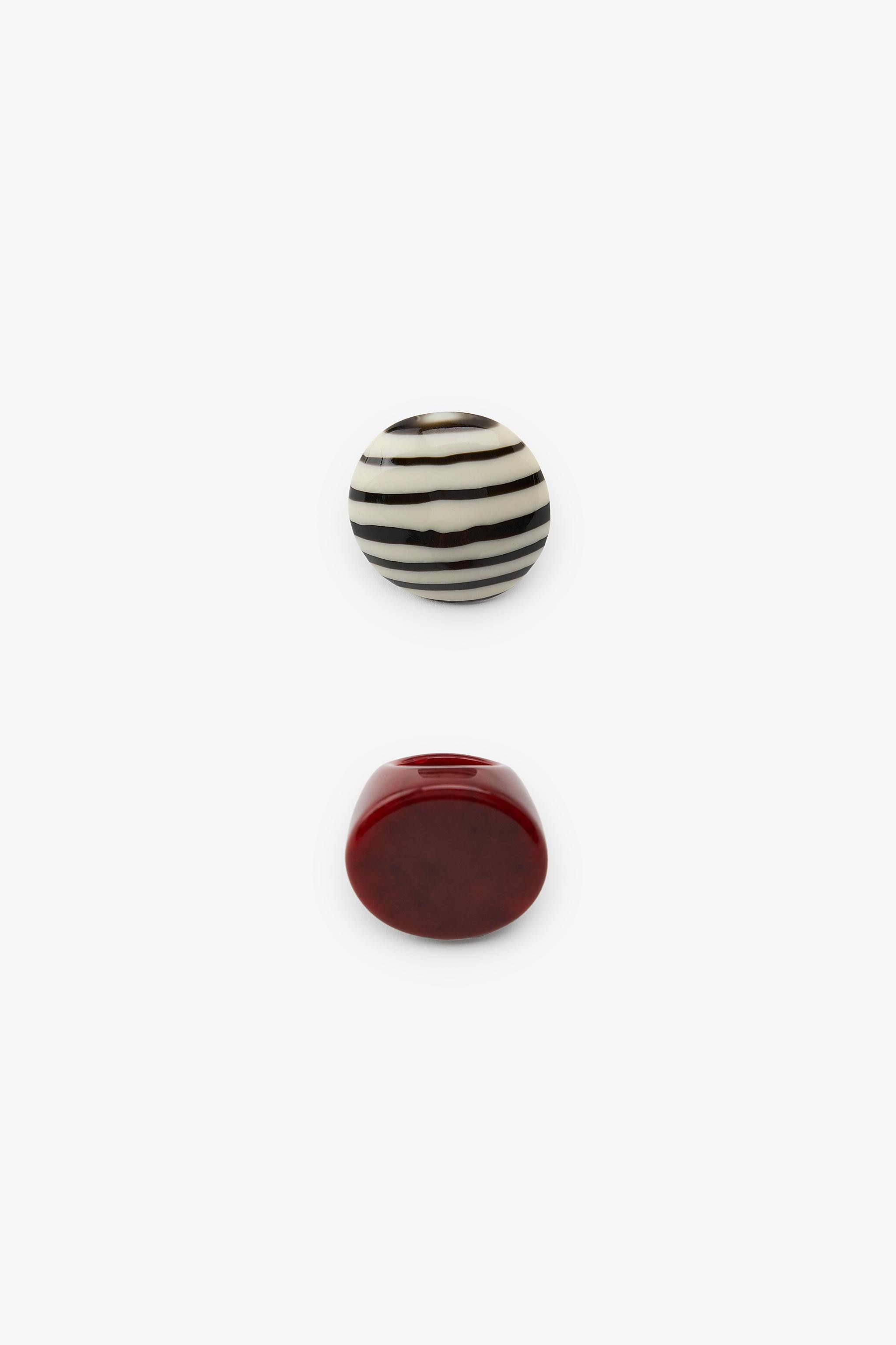PACK OF 2 RESIN MAXI RINGS | Zara US