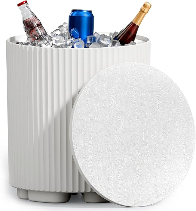 FONTOI Outdoor Cooler Side Table, 2 in 1 Ice Chest Side Table,as Cooler Side Table,Cooler Table f... | Amazon (US)