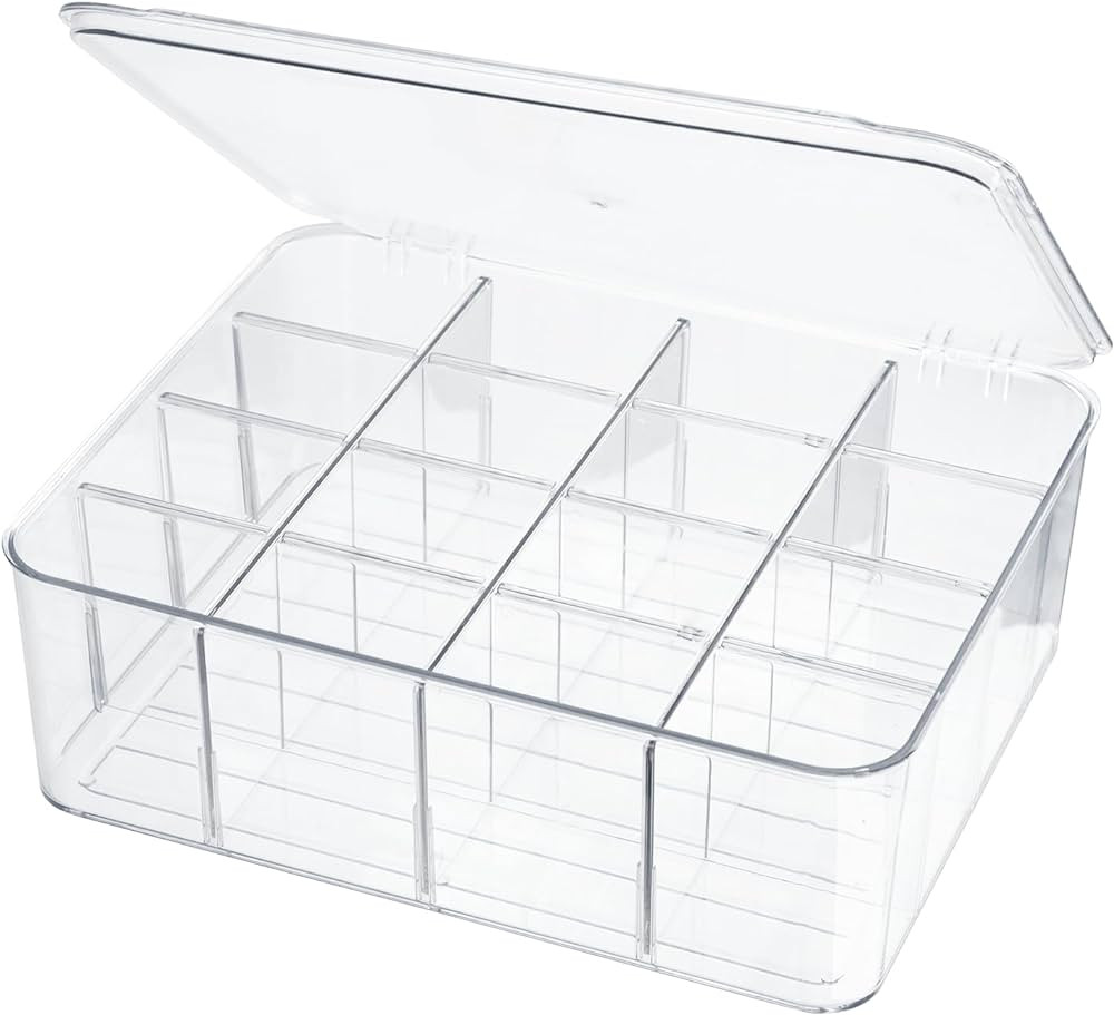 ZEXALOR Socks Underwear Drawer Organzier Dividers, 16 Compartment Removable Divided Plastic Stora... | Amazon (CA)