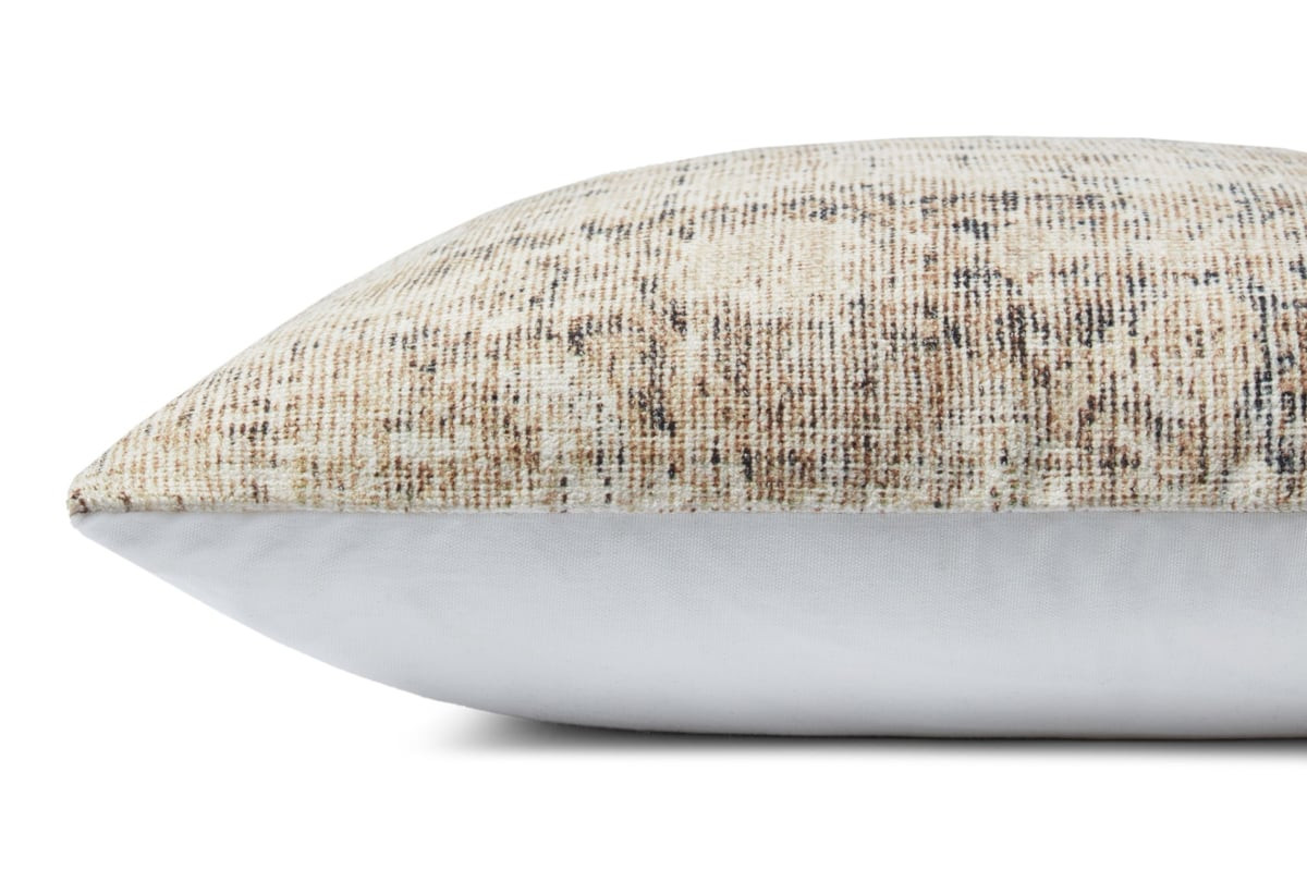 Larkspur Pillow PAL-0014 Antique Ivory/Graphite Cotton | Rugs Direct